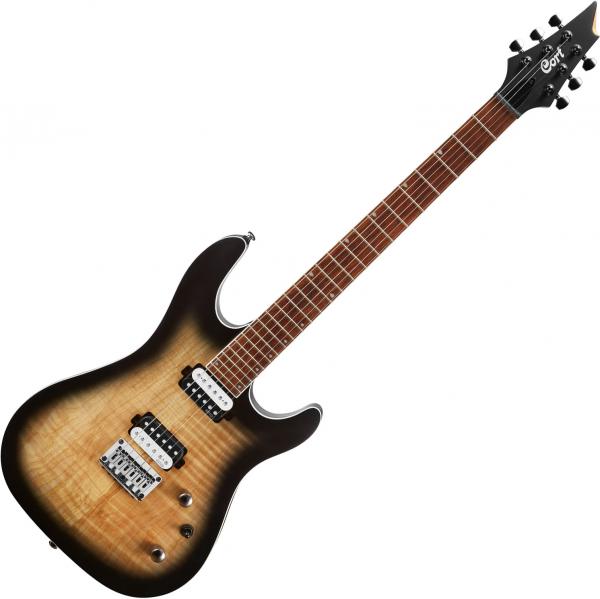 Guitarra eléctrica de cuerpo sólido Cort KX300 open pore raw burst