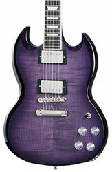 Guitarra eléctrica de doble corte Epiphone Inspired By Gibson SG Modern Figured - Purple burst