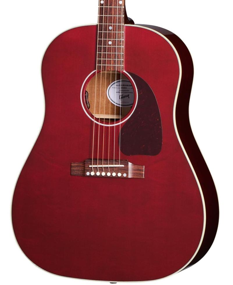 Guitarra folk Gibson J-45 Special - Satin wine red