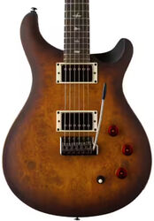 Guitarra eléctrica de doble corte Prs SE Exotic Veneer David Grissom DGT Laurel Burl - Mccarty tobacco burst