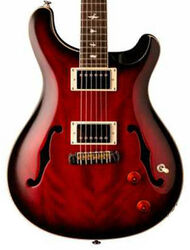 Guitarra eléctrica de doble corte Prs SE Standard 22 Semi-Hollow - Fire red burst
