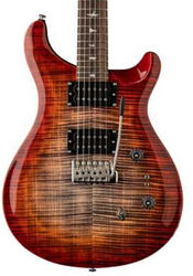 Guitarra eléctrica de doble corte Prs SE Custom 24-08 (Black Pickups) - Charcoal cherry burst