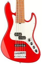 Bajo eléctrico de cuerpo sólido Sadowsky MetroExpress 21-Fret Hybrid P/J Bass 5-String (MOR) - Candy Apple Red Metallic