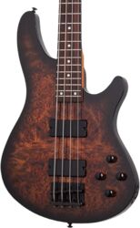 Bajo eléctrico de cuerpo sólido Schecter C-4 Standard - Tobacco Burl