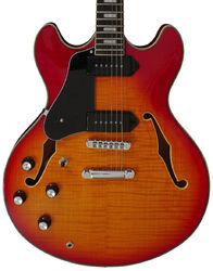 Guitarra eléctrica semi caja Sire Larry Carlton H7V LH - Cherry sunburst